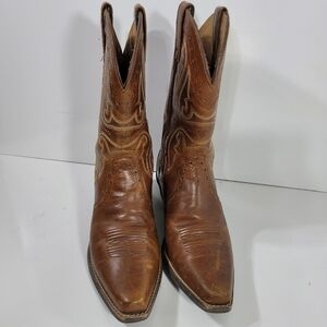 Ariat Heritage Western X Toe Cowboy Boots Women's Size 4.5 Brown Carmel Snip Toe